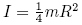 Moment of Inertia of Disc, axis in plane disc through m